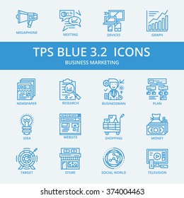 Business Marketing thin line icons. Vector EPS10