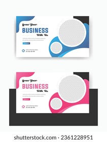 Business marketing thumbnail banner design, modern and creative business thumbnail 