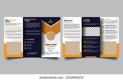 Business Marketing Tri fold brochure design, corporate Business tri fold brochure Template Design. Digital Marketing Agency Tri fold brochure design.