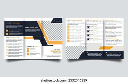 Business Marketing Tri fold brochure design, corporate Business tri fold brochure Template Design. Digital Marketing Agency Tri fold brochure design.