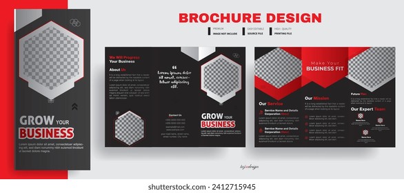 Business Marketing Tri fold brochure design, corporate Business tri fold brochure Template Design. Digital Marketing Agency Tri fold brochure design.