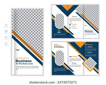  Business Marketing Tri fold brochure design,digital marketing brochure vector template,editable eps file