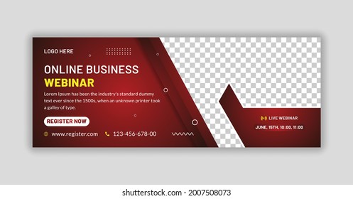 Business marketing webinar social media post