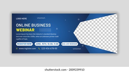 Business marketing webinar social media post
online live webinar social media post