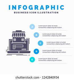 business, marketplace, organization, data, online market Infographics Template for Website and Presentation. GLyph Gray icon with Blue infographic style vector illustration.
