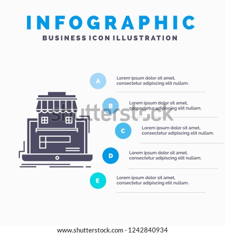 business, marketplace, organization, data, online market Infographics Template for Website and Presentation. GLyph Gray icon with Blue infographic style vector illustration.