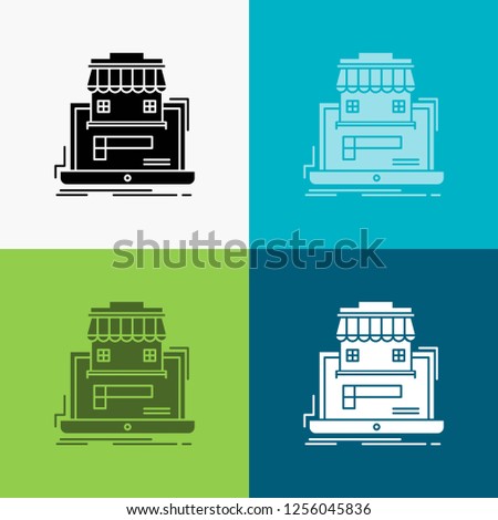 business, marketplace, organization, data, online market Icon Over Various Background. glyph style design, designed for web and app. Eps 10 vector illustration