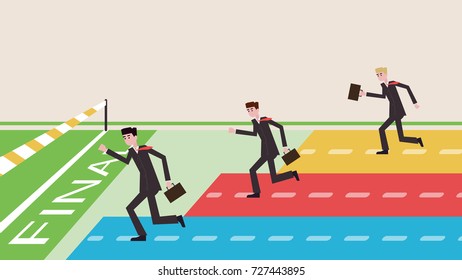 Business match cartoon vector. free space for text.
