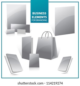 Business material ICON set with 3d effects