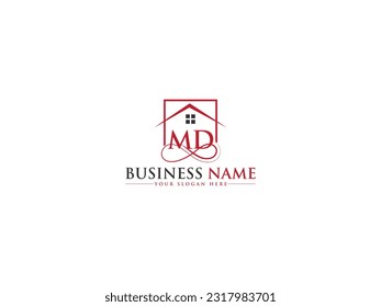 Business MD Real Estate Logo Symbol