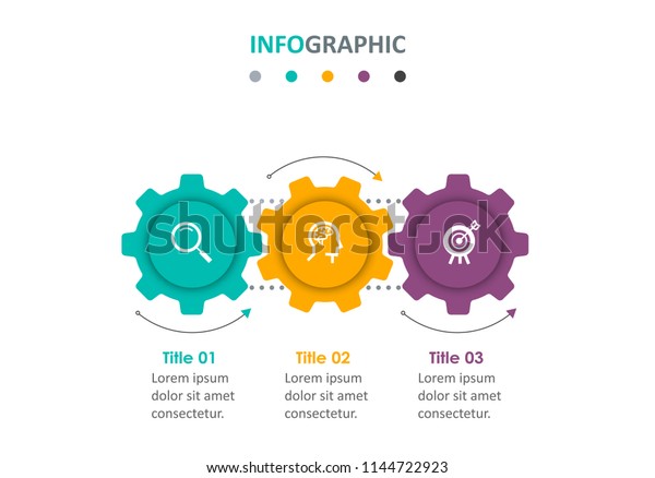Business\
mechanism Infographic design template with icons and 3 options or\
steps.  Can be used for process diagram, presentations, workflow\
layout, banner, flow chart, info\
graph.