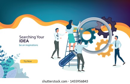 business media searching for landing page template