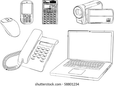 business and media tools - illustrated