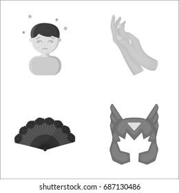 business, medicine, cosmetology and other web icon in monochrome style.mask, Superman, cinema, icons in set collection.