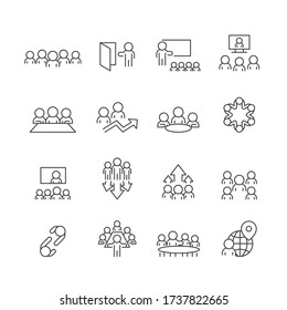 Conjunto de iconos de Business and Meet,Vector