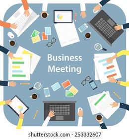 Business Meeting Stock Vector (Royalty Free) 253332607 | Shutterstock