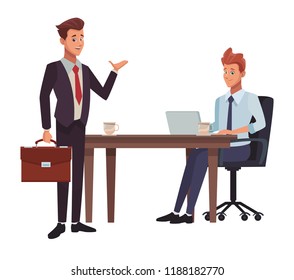 Business meeting cartoon
