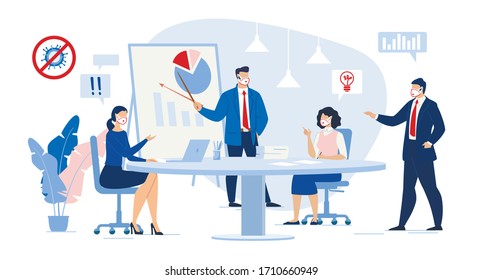 Business Meeting in Conference Room. Workflow Coworking Process. Businesspeople Team Discussion Stock Market, Financial Report Corporate Condition, Data Analysis Result. Woman Give Creative Solution