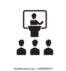 Business meeting, conference, teamwork icon