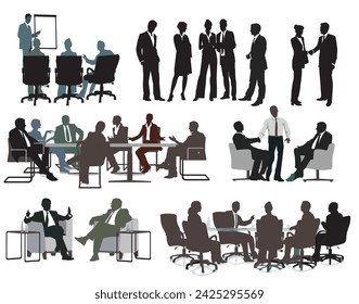 Business meeting, course and training illustration