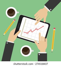 Business meeting and creative plan