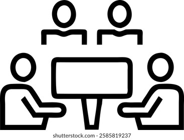 Business meeting with digital green technology concept as Professionals in a conference room utilizing digital devices to discuss and implement green technologies aimed at reducing the companys carbon