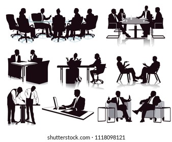 12,205 People Sitting Table Silhouettes Images, Stock Photos & Vectors ...