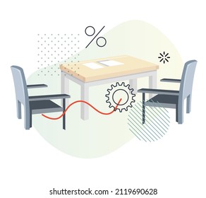 Business Meeting - Discussion - Illustration as EPS 10 File