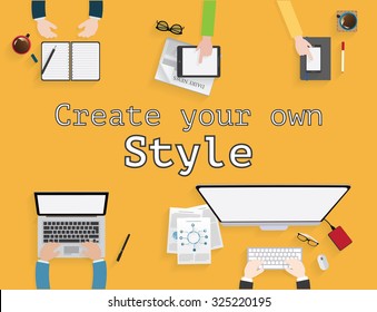 Business meeting flat design concept