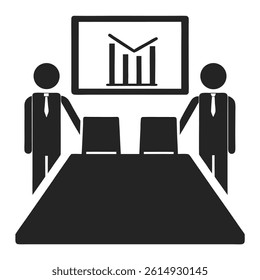 Business Meeting Handshake Between Two Businessmen Vector Art Illustration Design