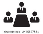 Business meeting icon. Board Meeting, Board Of Directors, Carbon Icons. A professional, pixel-aligned icon. Corporate Boardroom Meeting Icon