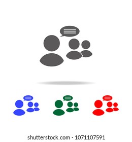 Business meeting icon. Elements of human resource in multi colored icons. Business, human resource sign. Looking for talent. Search man vector icon. Job search icon on white background