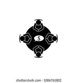 business meeting icon. Elements of a business meeting icon. Premium quality graphic design. Signs, outline symbols collection icon for websites, web design, mobile app on white background