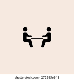 Diseño de Vector plano de icono de reunión de negocios.