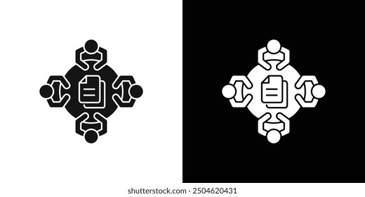 Business meeting icon Symbol mark in filled style