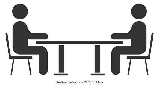 Business meeting icon. Teamwork symbol design vector ilustration.
