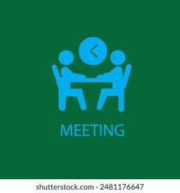 Business meeting icon vector, filled flat sign, solid pictogram isolated on white. Symbol, logo illustration. Pixel perfect