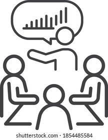 aislamiento vectorial de icono de reunión de negocios
