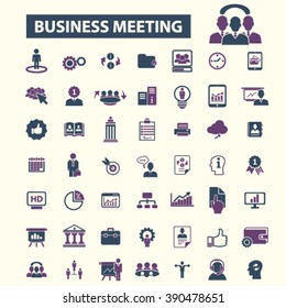 business meeting icons
