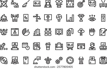 Business meeting icons High-Quality Vector Icons Collection with Editable Stroke. Ideal for Professional and Creative Projects.