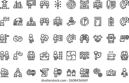 Business meeting icons High-Quality Vector Icons Collection with Editable Stroke. Ideal for Professional and Creative Projects