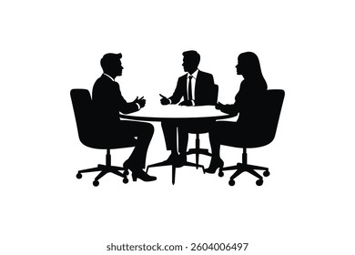 Business meeting icons vector illustration
