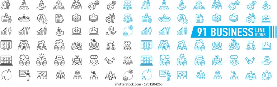 business meeting icons vector sign