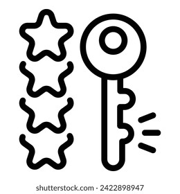Business meeting key note icon outline vector. Good rating. Teamwork corporate