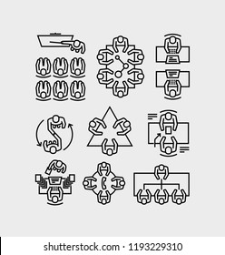 Business Meeting Line Icons Business Meeting Line Icons