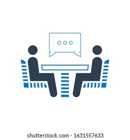Business meeting or partnership icon design