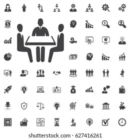 Business meeting people icon on white background. Business set of icons