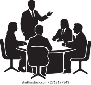 Reunión de trabajo en curso Vector