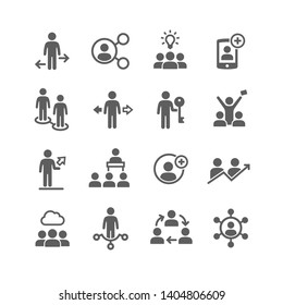 Business and meeting set icons