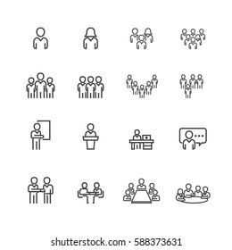 Business and meeting set icons,Vector